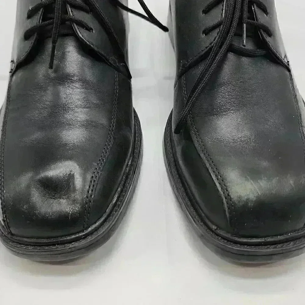 Nunn Bush Mens Black Marcell Lace Up Bike Toe Leather Oxford Dress Shoes Size 8M - Picture 4 of 13